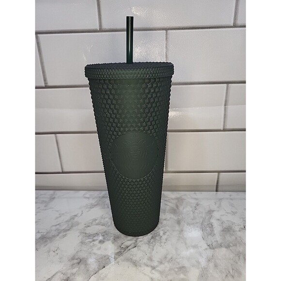 Starbucks 24oz Studded &  Metallic Cups Tumblers (2) GREEN *READ - Picture 5 of 8